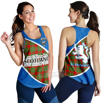 Grierson Family Crest Tartan Women's Racerback Tanks Celebrate Saint Andrew's Day in Style 4XL - Tartan Vibes Clothing