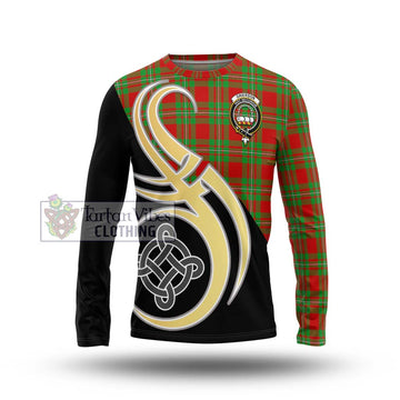 Grierson Tartan Long Sleeve T-Shirt with Family Crest and Celtic Symbol Style Unisex - Tartan Vibes Clothing