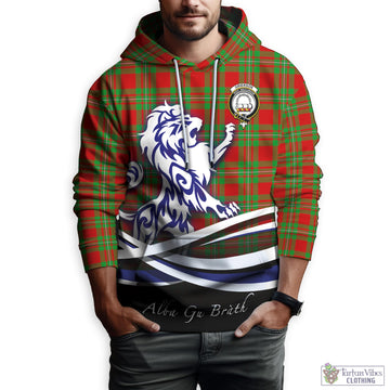 Grierson Tartan Hoodie with Alba Gu Brath Regal Lion Emblem Zip Hoodie - Tartan Vibes Clothing
