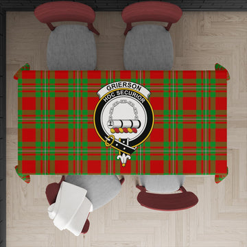 Grierson Tartan Tablecloth with Family Crest XL 57.1"x70.9"(145x180cm) - Tartan Vibes Clothing