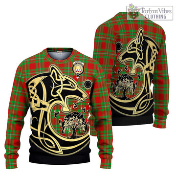 Grierson Tartan Ugly Sweater with Family Crest Celtic Wolf Style Unisex - Tartan Vibes Clothing