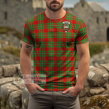 Grierson Tartan Cotton T-Shirt with Family Crest Men's Shirt - Tartanvibesclothing Shop