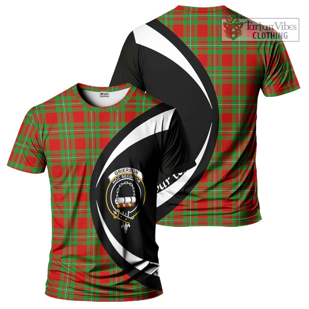 Grierson Tartan T-Shirt with Family Crest Circle Style Kid's Shirt - Tartan Vibes Clothing