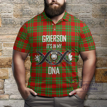 Grierson Tartan Polo Shirt with Family Crest DNA In Me Style Kid - Tartan Vibes Clothing