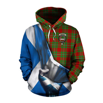 Grierson Tartan Cotton Hoodie with Family Crest Scotland Patriotic Style Pullover Hoodie XS - Tartan Vibes Clothing