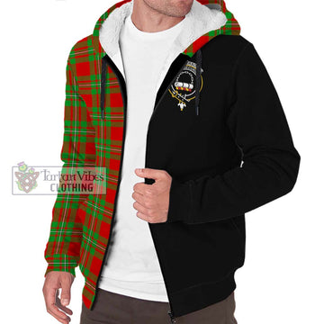 Grierson Tartan Sherpa Hoodie with Family Crest and Half Of Me Style Unisex S - Tartan Vibes Clothing