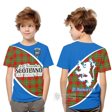 Grierson Family Crest Tartan Kid T-Shirt Celebrate Saint Andrew's Day in Style Youth XL Size14 - Tartan Vibes Clothing