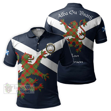 Grierson Tartan Lion Rampant Polo Shirt Proudly Display Your Heritage with Alba Gu Brath and Clan Name Kid - Tartan Vibes Clothing
