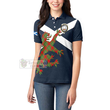 Grierson Tartan Lion Rampant Women's Polo Shirt Proudly Display Your Heritage with Alba Gu Brath and Clan Name Women - Tartan Vibes Clothing