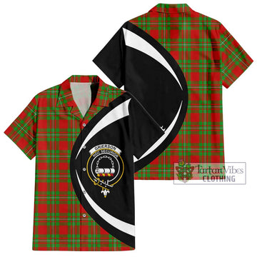 Grierson Tartan Hawaiian Shirt with Family Crest Circle Style Kid - Tartan Vibes Clothing