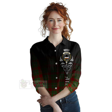 Grierson Tartan Women's Casual Shirt Featuring Alba Gu Brath Family Crest Celtic Inspired Female - Tartan Vibes Clothing