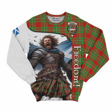 Tartan Vibes Clothing Grierson Crest Tartan Sweatshirt Inspired by the Freedom of Scottish Warrior
