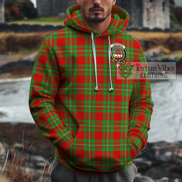 Grierson Tartan Cotton Hoodie with Family Crest Zip Hoodie - Tartan Vibes Clothing