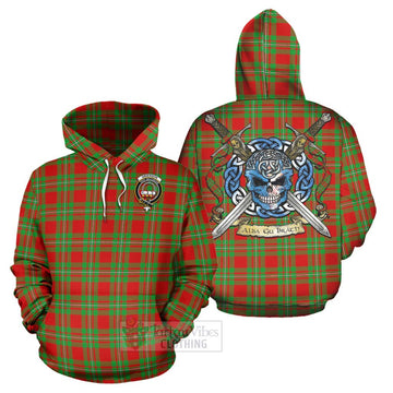 Grierson Tartan Hoodie with Family Crest Celtic Skull Style Zip Hoodie - Tartan Vibes Clothing