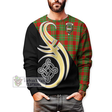 Grierson Tartan Sweatshirt with Family Crest and Celtic Symbol Style Unisex - Tartan Vibes Clothing