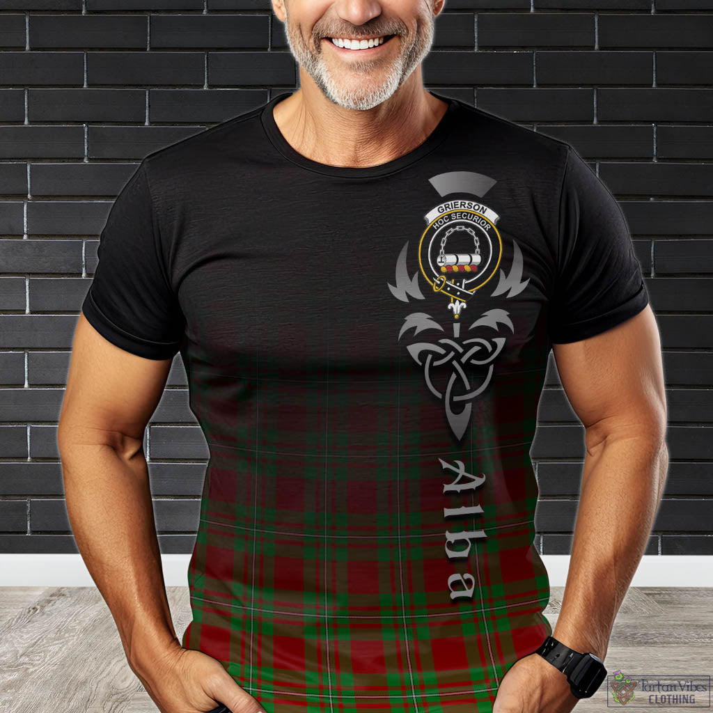 Grierson Tartan T-Shirt Featuring Alba Gu Brath Family Crest Celtic Inspired Kid's Shirt - Tartan Vibes Clothing