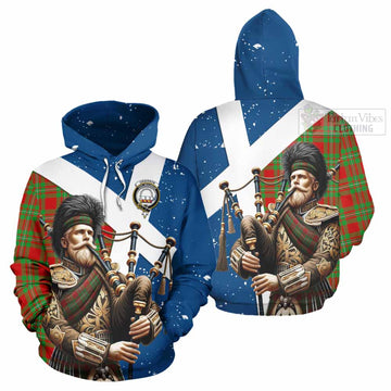 Grierson Tartan Hoodie with Family Crest Scottish Bagpiper Vibes Zip Hoodie - Tartan Vibes Clothing