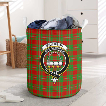Grierson Tartan Laundry Basket with Family Crest One Size - Tartan Vibes Clothing