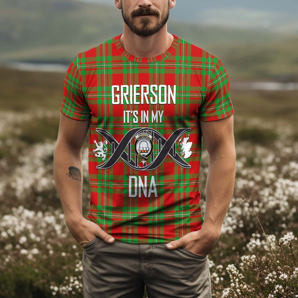 Grierson Tartan T-Shirt with Family Crest DNA In Me Style Kid's Shirt - Tartan Vibes Clothing