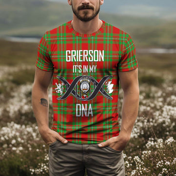 Grierson Tartan T-Shirt with Family Crest DNA In Me Style Kid's Shirt - Tartan Vibes Clothing
