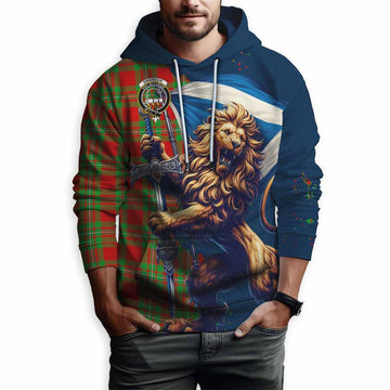 Grierson Tartan Family Crest Hoodie with Scottish Majestic Lion Zip Hoodie - Tartan Vibes Clothing
