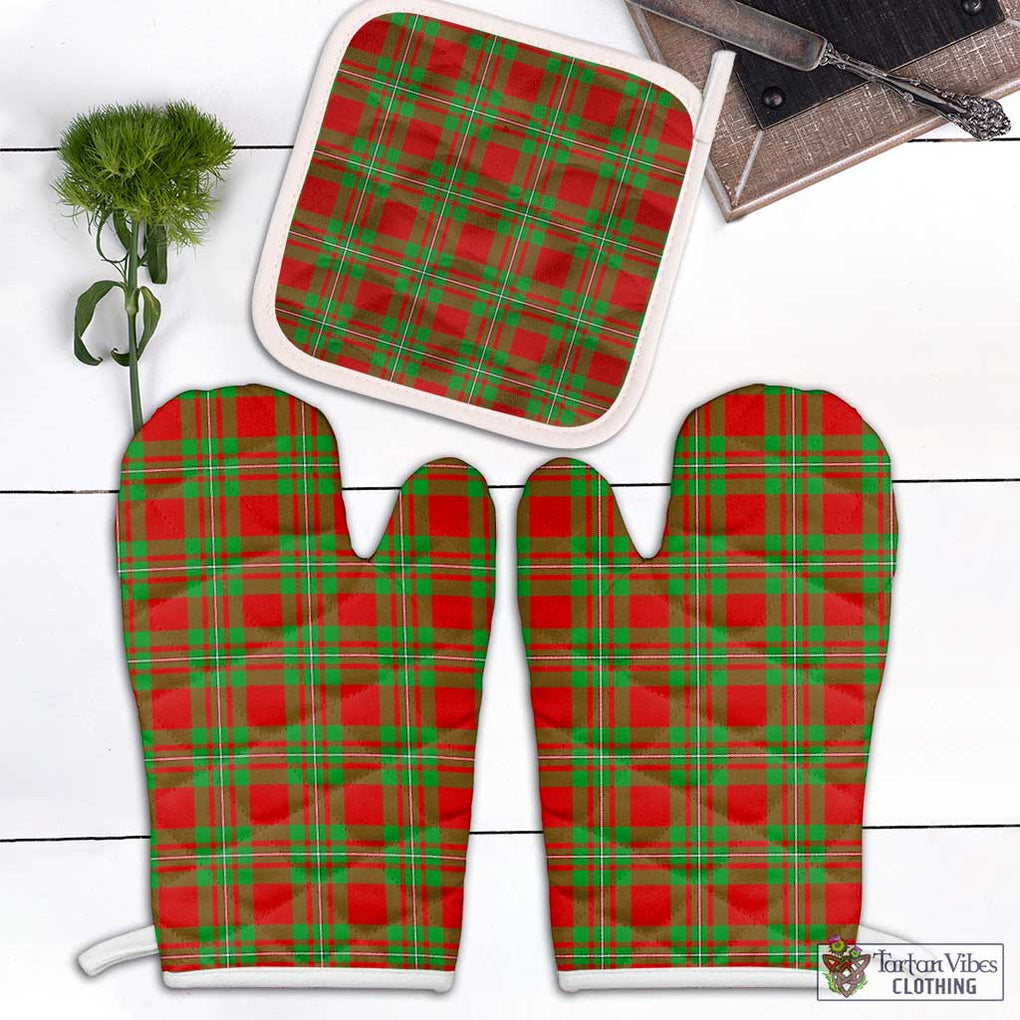Grierson Tartan Combo Oven Mitt & Pot-Holder Combo 2 Oven Mitt & 1 Pot-Holder Black - Tartan Vibes Clothing