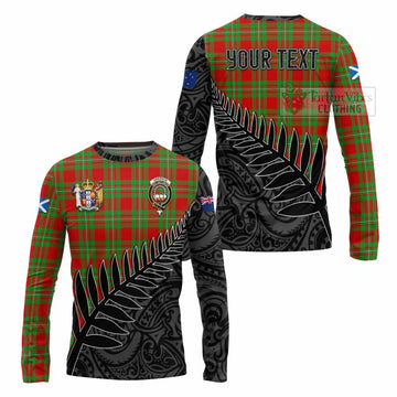 Grierson Crest Tartan Long Sleeve T-Shirt with New Zealand Silver Fern Half Style Unisex - Tartan Vibes Clothing