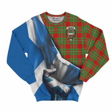 Grierson Tartan Sweatshirt with Family Crest Scotland Patriotic Style Unisex - Tartan Vibes Clothing