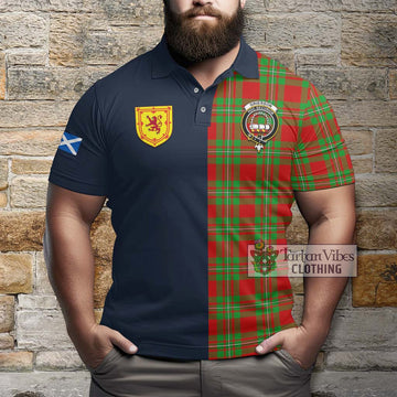 Grierson Tartan Polo Shirt Alba with Scottish Lion Royal Arm Half Style - Tartan Vibes Clothing
