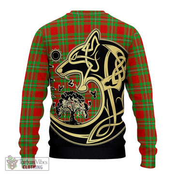 Grierson Tartan Ugly Sweater with Family Crest Celtic Wolf Style - Tartan Vibes Clothing