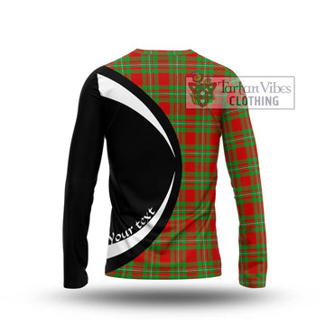 Grierson Tartan Long Sleeve T-Shirt with Family Crest Circle Style - Tartan Vibes Clothing