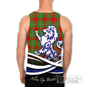 Grierson Tartan Men's Tank Top with Alba Gu Brath Regal Lion Emblem - Tartan Vibes Clothing
