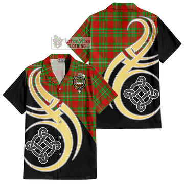 Grierson Tartan Hawaiian Shirt with Family Crest and Celtic Symbol Style - Tartan Vibes Clothing