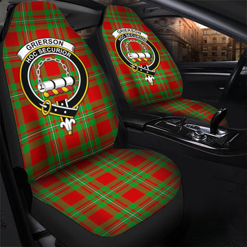 Grierson Tartan Car Seat Cover with Family Crest - Tartan Vibes Clothing
