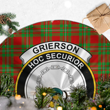 Grierson Tartan Christmas Tree Skirt with Family Crest - Tartan Vibes Clothing