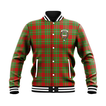 Grierson Tartan Baseball Jacket with Family Crest