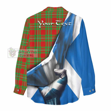 Grierson Tartan Women's Casual Shirt with Family Crest Scotland Patriotic Style - Tartan Vibes Clothing