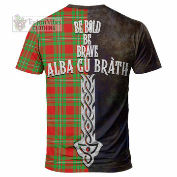 Grierson Tartan Family Crest T-Shirt Alba Gu Brath Be Brave Lion Ancient Style - Tartan Vibes Clothing