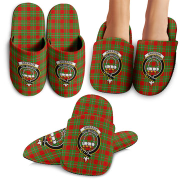 Grierson Tartan Home Slippers with Family Crest