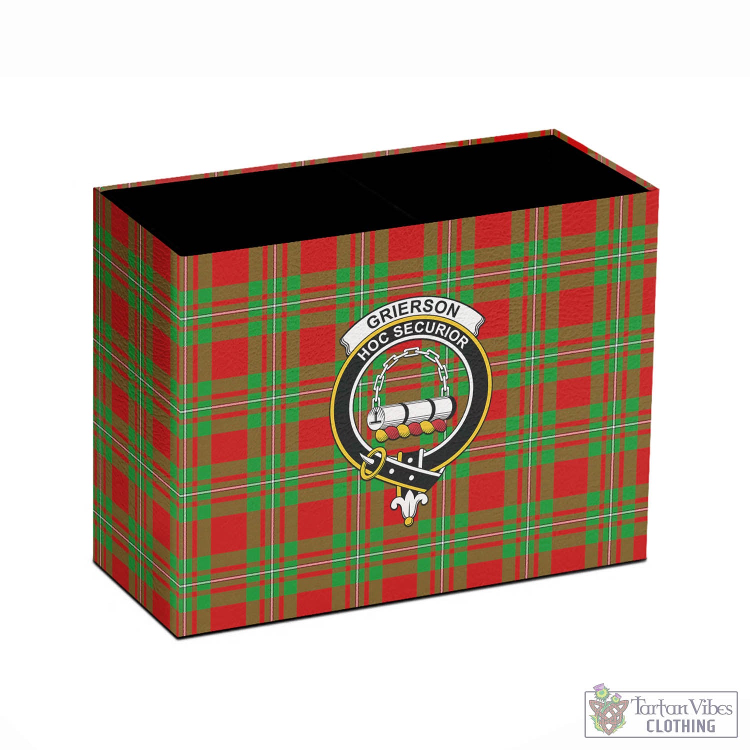 Grierson Tartan Pen Holder with Family Crest - Tartan Vibes Clothing