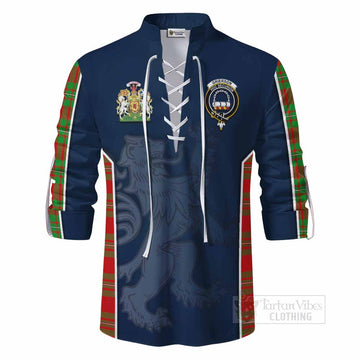 Grierson Tartan Ghillie Kilt Shirt with Family Crest and Lion Rampant Vibes Sport Style - Tartan Vibes Clothing