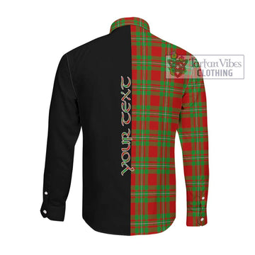 Grierson Tartan Long Sleeve Button Shirt with Family Crest and Half Of Me Style Men's Shirt - Tartanvibesclothing Shop