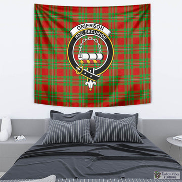 Grierson Tartan Tapestry Wall Hanging and Home Decor for Room with Family Crest - Tartan Vibes Clothing