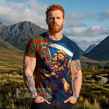 Grierson Tartan Family Crest T-Shirt with Scottish Majestic Lion - Tartan Vibes Clothing
