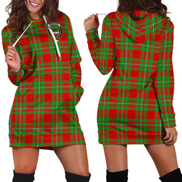 Grierson Tartan Hoodie Dress with Family Crest - Tartan Vibes Clothing