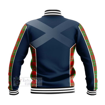 Tartan Vibes Clothing Grierson Tartan Baseball Jacket with Family Crest and Scottish Thistle Vibes Sport Style