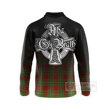 Grierson Tartan Long Sleeve Polo Shirt Featuring Alba Gu Brath Family Crest Celtic Inspired - Tartan Vibes Clothing