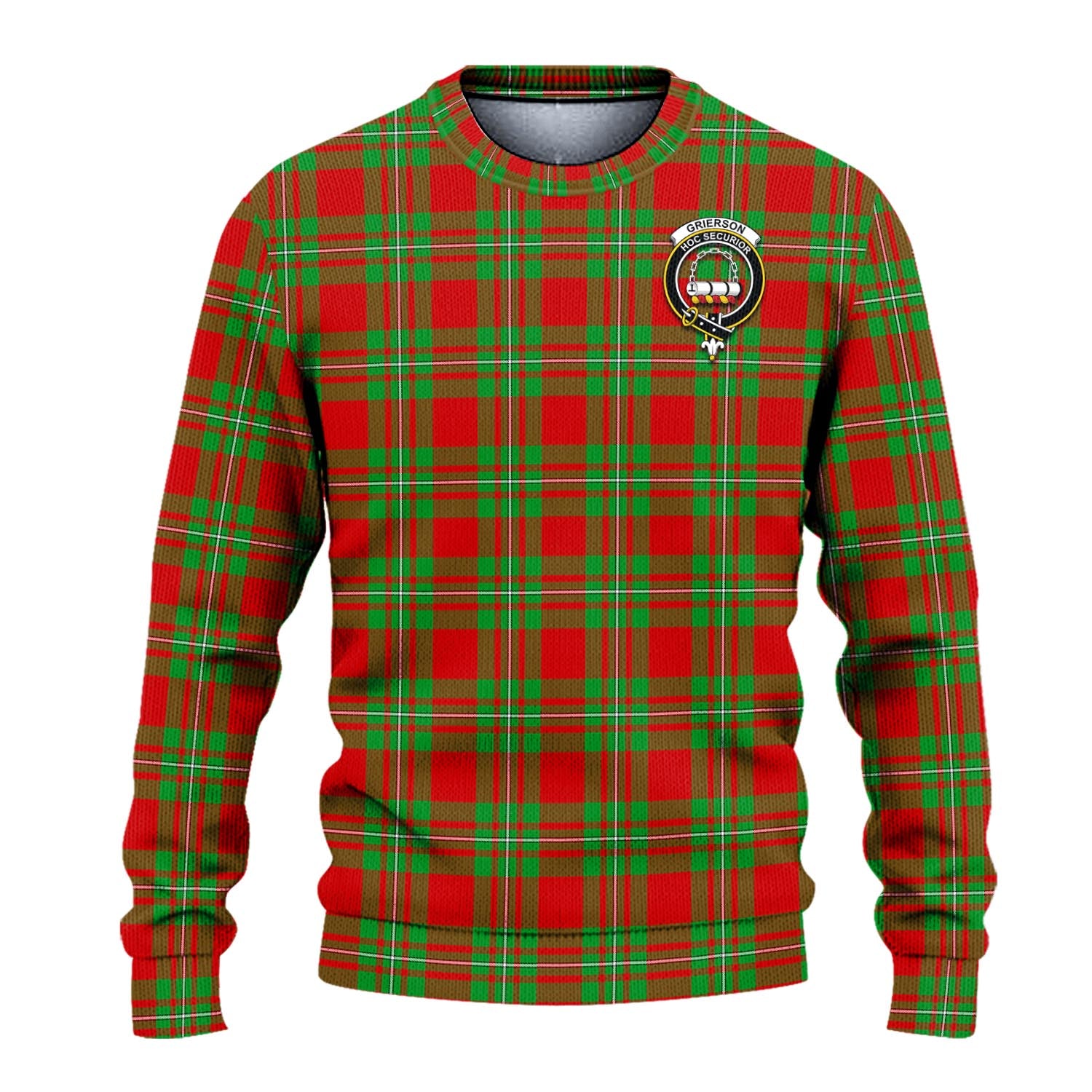 Grierson Tartan Ugly Sweater with Family Crest - Tartan Vibes Clothing