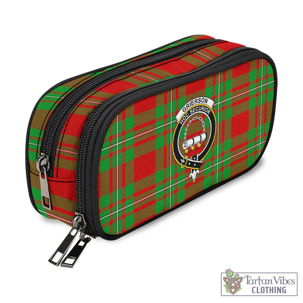 Grierson Tartan Pen and Pencil Case with Family Crest - Tartan Vibes Clothing