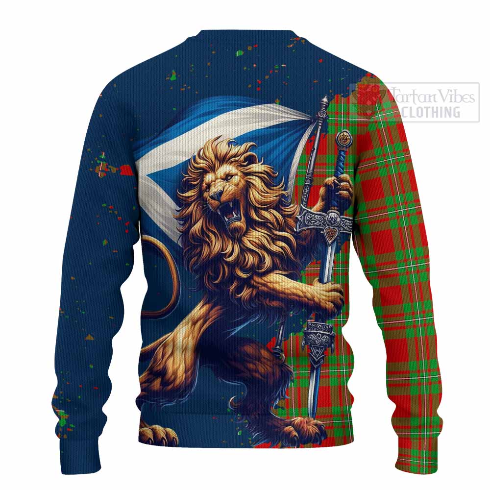 Grierson Tartan Family Crest Knitted Sweater with Scottish Majestic Lion - Tartan Vibes Clothing